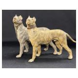 (2) Antique Cast Metal Dogs