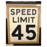 Wood Painted Speed Limit Sign