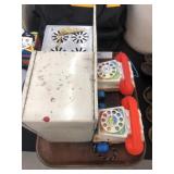 Vintage Fisher-Price Toys with Child