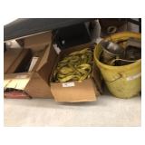 Sump Pump, Straps, Electric Drill