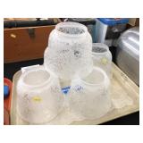 (5) New 6-1/2"  Etched Glass Shades