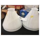 (4) New 7" Glass Lamp Shades