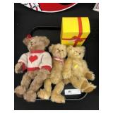 (3) Plush Jointed Bears