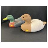 (2) Carved Wood Duck Decoys