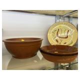 Contemporary Pottery with Redware Bowl