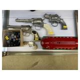 Cap Guns, Marbles, Vehicle Bank