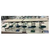 12 Seat Folding Cafeteria Table w/ Green Seats