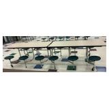 12 Seat Folding Cafeteria Table w/ Green Seats