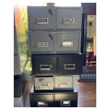 (5) 2 Drawer Metal File Boxes