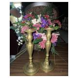 Candlesticks and Artificial Centerpiece