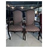 (2) Upholstered Wingback Armchairs