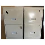 (2) 2 Drawer Metal File Cabinets