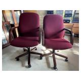 (2) Upholstered Office Chairs