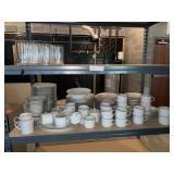 Glass Tumblers with Chinaware