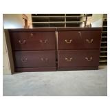 (2) Simulated Wood Lateral File Cabinets