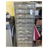 11 Drawer Steel Cabinet with Contents