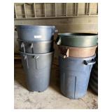 (6) Plastic Waste Cans