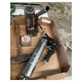 Grease Gun, Bottle Jack, Tape Measure