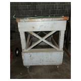 Wood Crafted Rolling Work Table