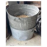(2) Galvanized Wash Tubs