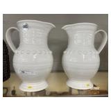 (2) Portuguese Pottery Pitchers