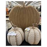(3) Pieces of Pumpkin Decor