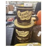 (2) Charles Pretzel Tins