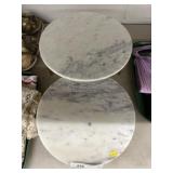 (2) Marble Stands