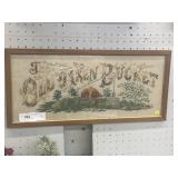 Framed Needlepoint Sampler