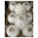 (8) New 5" Glass Lamp Shades