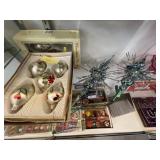 Mercury Glass and Vintage Plastic Ornaments