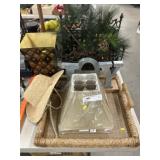 (2) Lamp Shades, Lg. Serving Tray, Home Decor