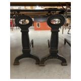 Pair of Cast Metal Andirons