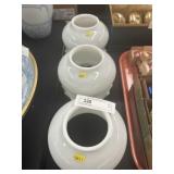 (3) Milk Glass Shades