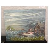 Unsigned Oil On Board
