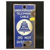 Enameled Porcelain Bell System Sign