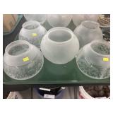 (5) New Acid Etched Lamp Shades