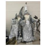 (2) Large Santa Figurines