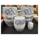 Transferware Canisters