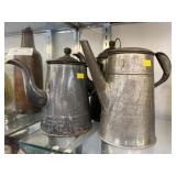 Agateware and Tin Coffee Pots