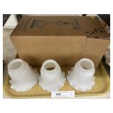 (3) New 5" Milk Glass Lamp Shades