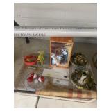 Fishing Tackle, Candlesticks, Flag