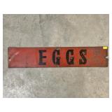 Double Sided Metal Egg Sign