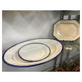 Feather Edge Platters with Plate