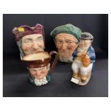 Royal Doulton and Franklin Porcelain Toby Jugs