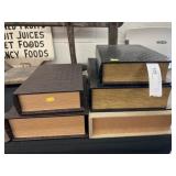 (5) Book Form Storage Boxes