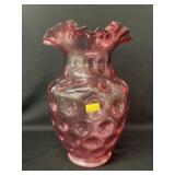 Coinspot Cranberry Vase