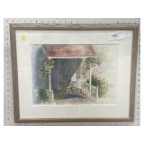 Stump Framed Watercolor