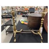 (2) Brass Andirons