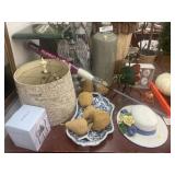 (2) Lamp Shades, Plant Stand, Home Decor
